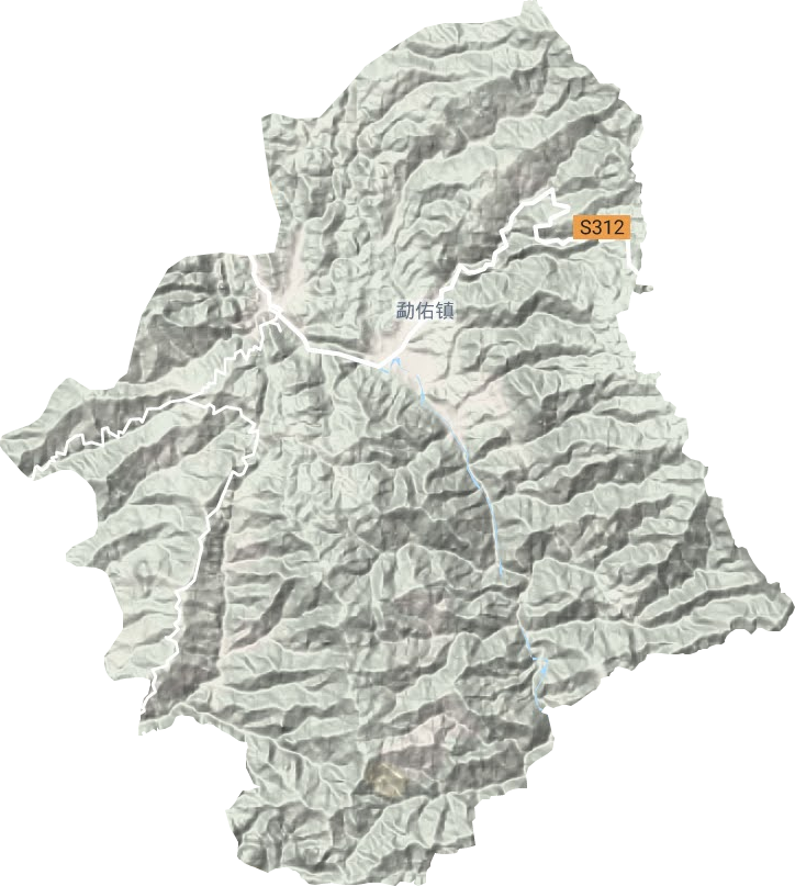 勐佑镇地形地图
