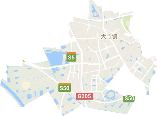 大寺镇地形地图