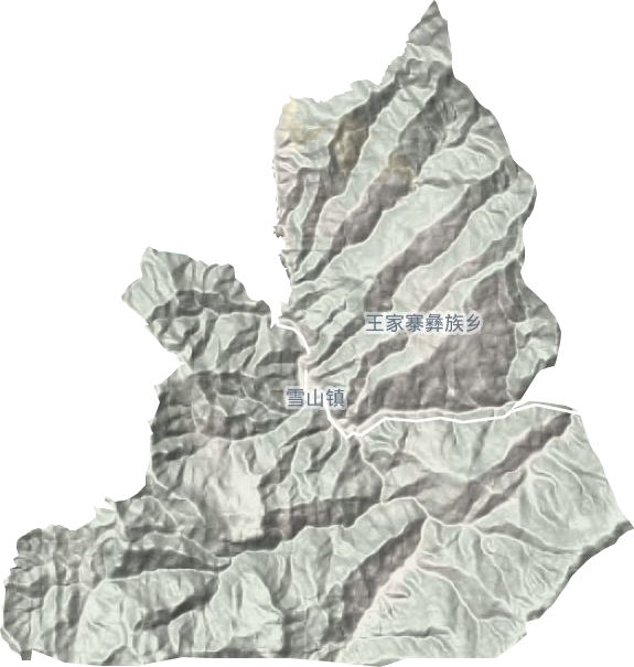 雪山镇地形地图