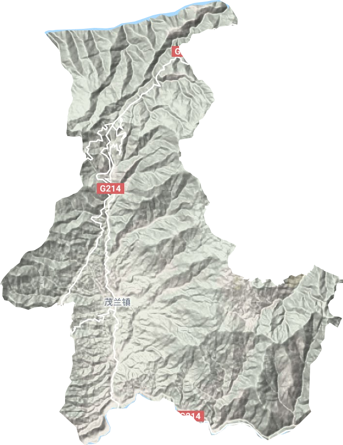 茂兰镇地形地图