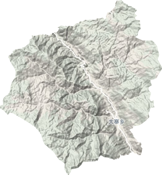 大寨镇地形地图