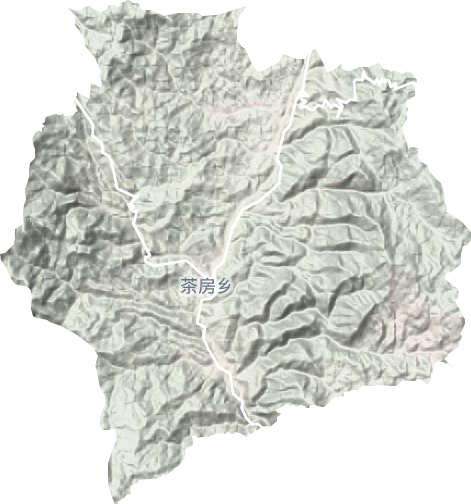 茶房乡地形地图