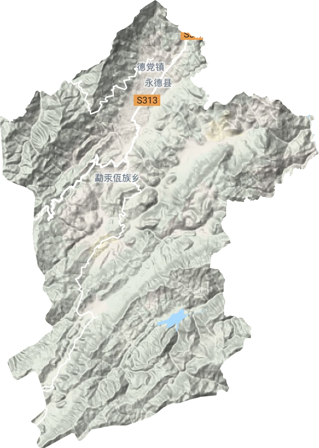德党镇地形地图