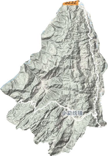 小勐统镇地形地图
