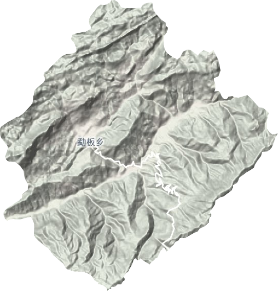 勐板乡地形地图