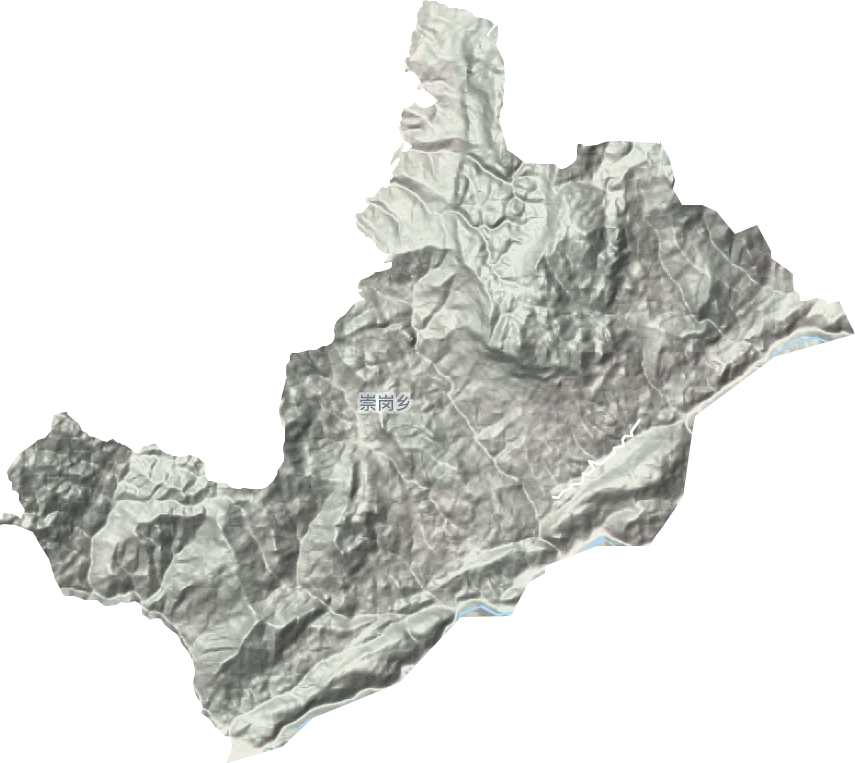 崇岗乡地形地图
