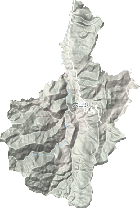 大山乡地形地图