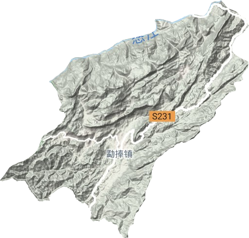 勐捧镇地形地图