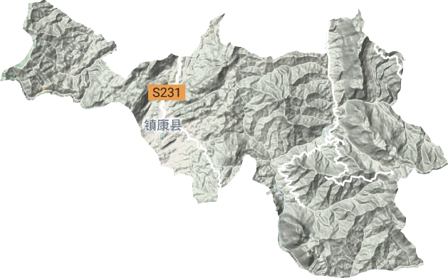 南伞镇地形地图