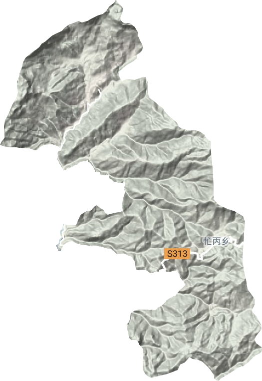 忙丙乡地形地图