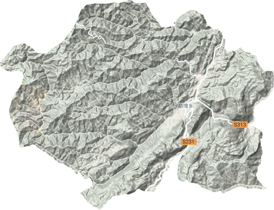 勐堆乡地形地图