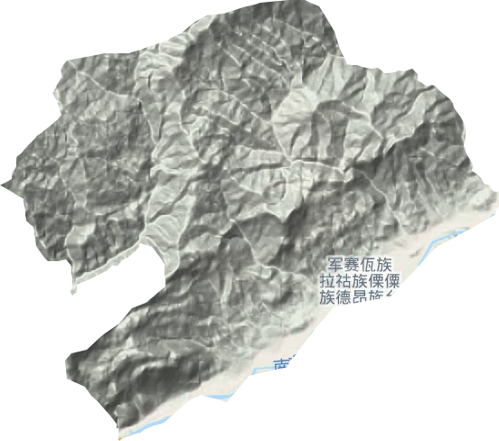 军赛乡地形地图