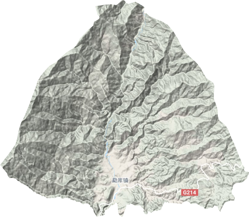 勐库镇地形地图