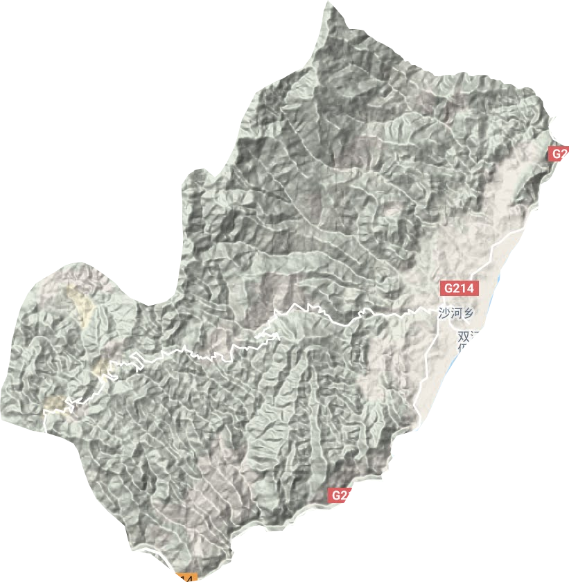 沙河乡地形地图
