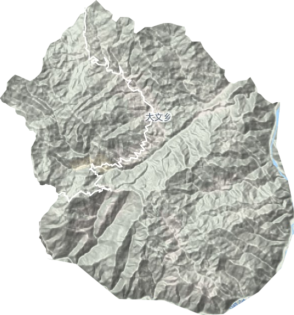 大文乡地形地图