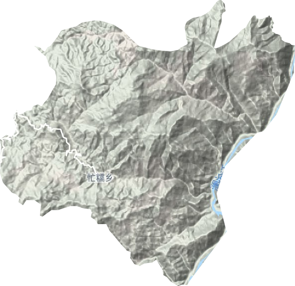 忙糯乡地形地图