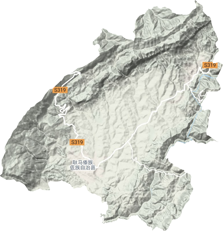 耿马镇地形地图