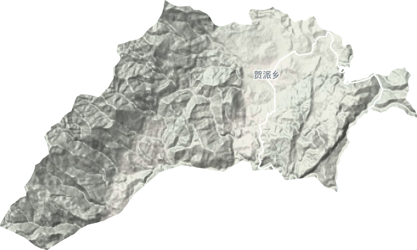 贺派乡地形地图