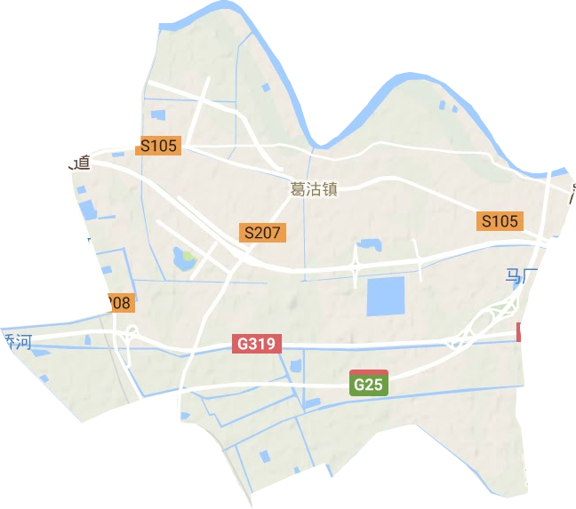 葛沽镇地形地图