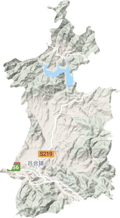 吕合镇地形地图