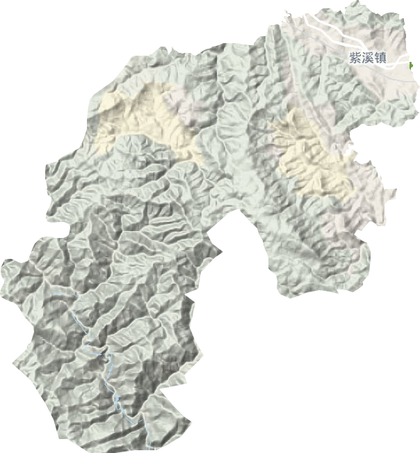 紫溪镇地形地图
