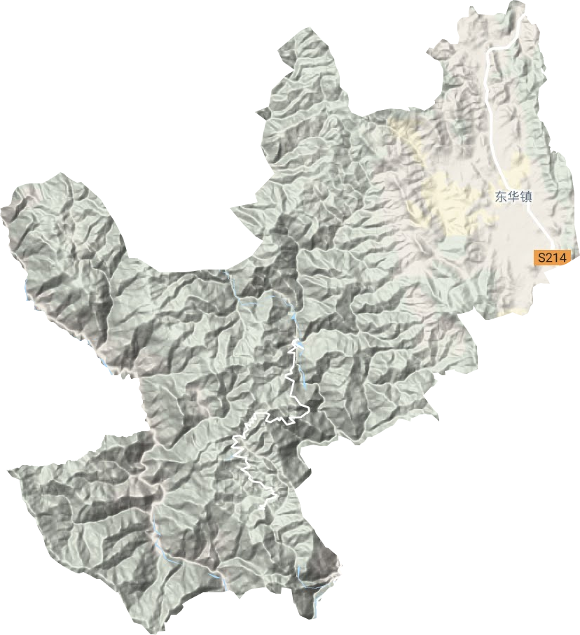 东华镇地形地图