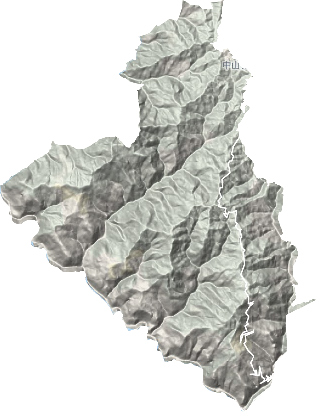 中山镇地形地图