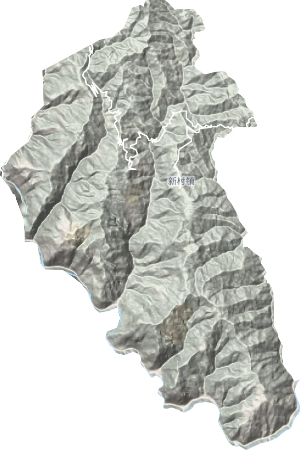 新村镇地形地图