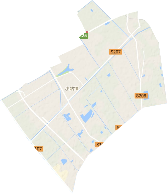 小站镇地形地图