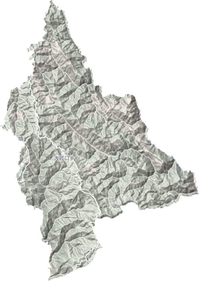 大过口乡地形地图
