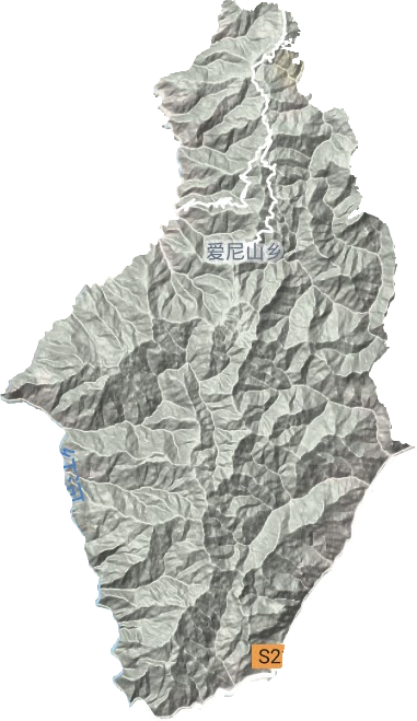 爱尼山乡地形地图