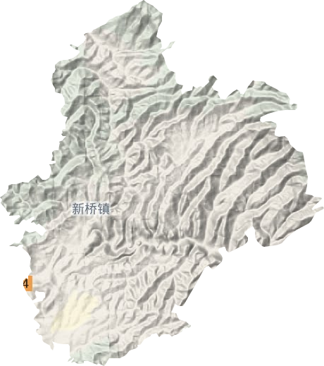 新桥镇地形地图