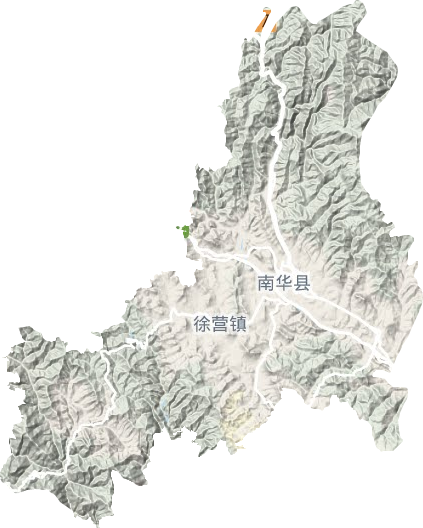 龙川镇地形地图
