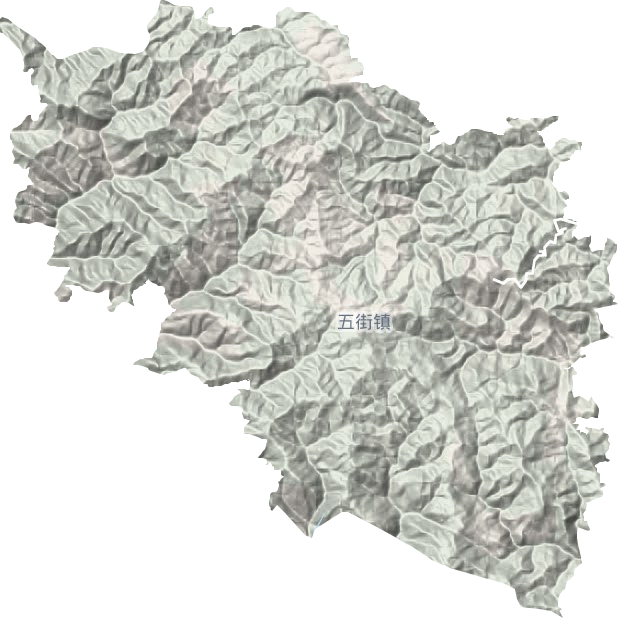 五街镇地形地图