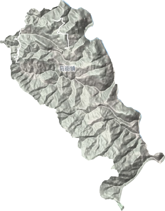 马街镇地形地图