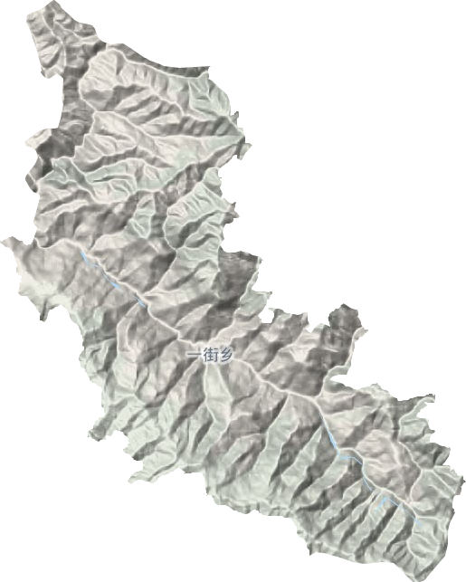 一街乡地形地图