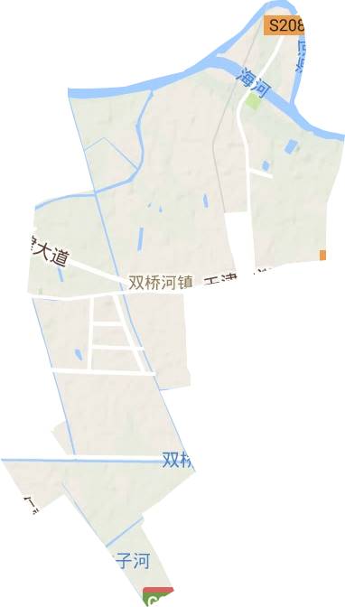 双桥河镇地形地图