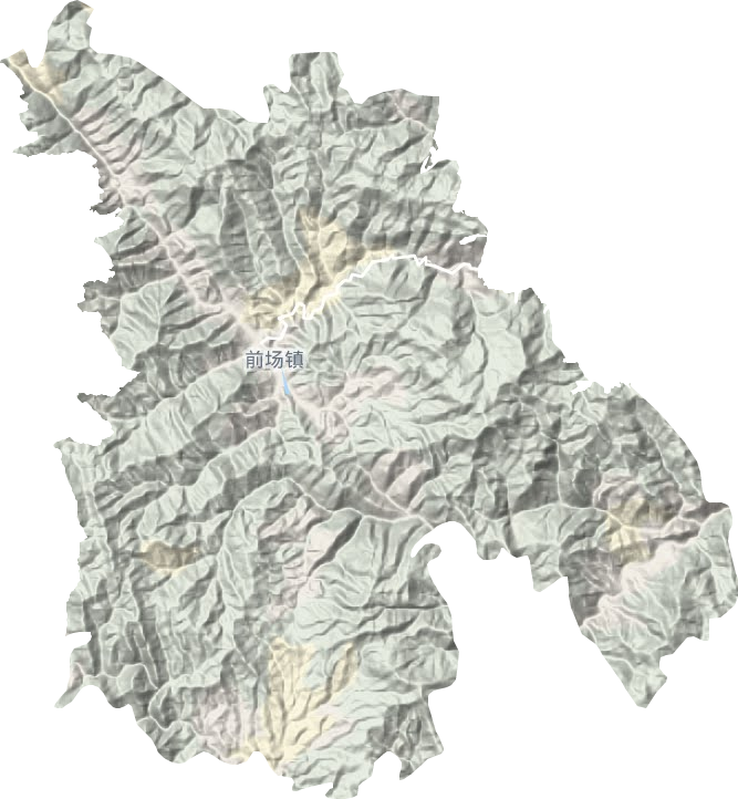 前场镇地形地图