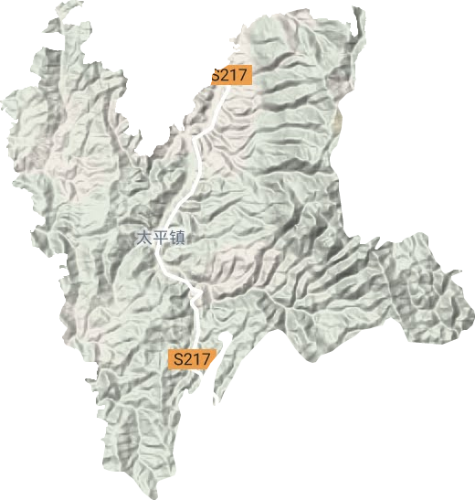 太平镇地形地图