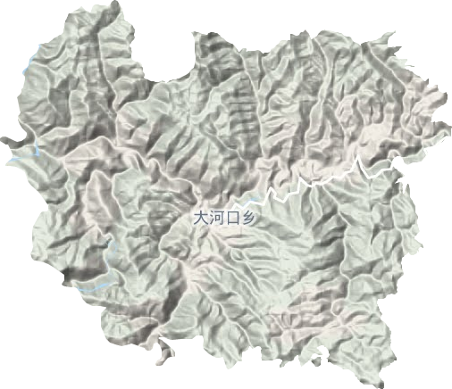 大河口乡地形地图