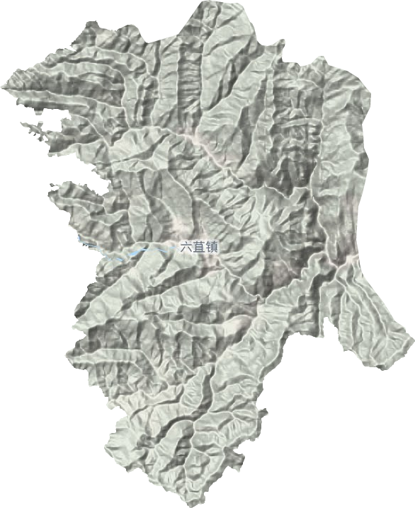 六苴镇地形地图