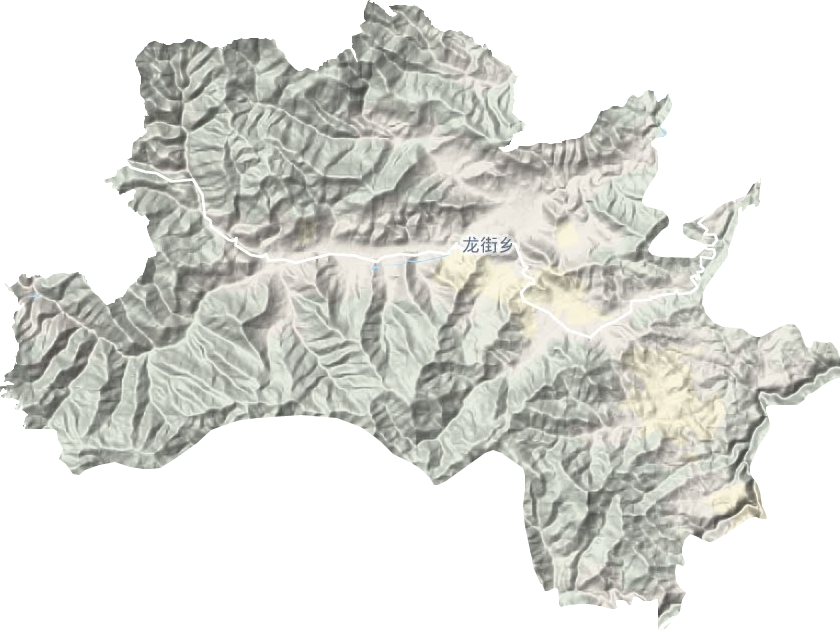 龙街镇地形地图