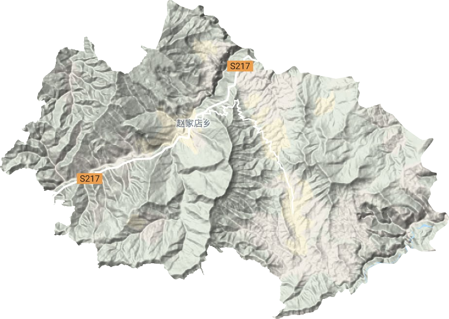 赵家店镇地形地图