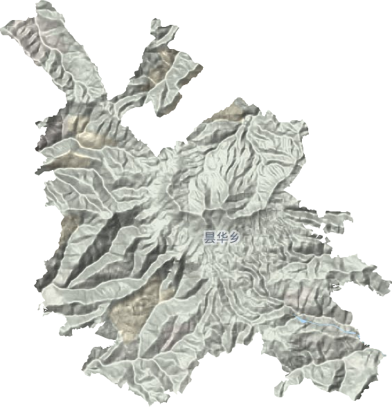 昙华乡地形地图