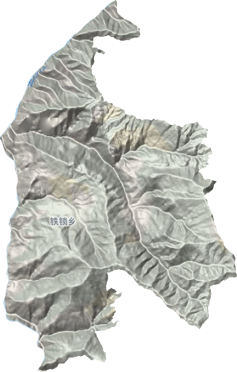 铁锁乡地形地图