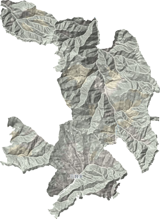 三台乡地形地图