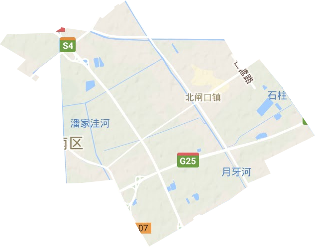 北闸口镇地形地图