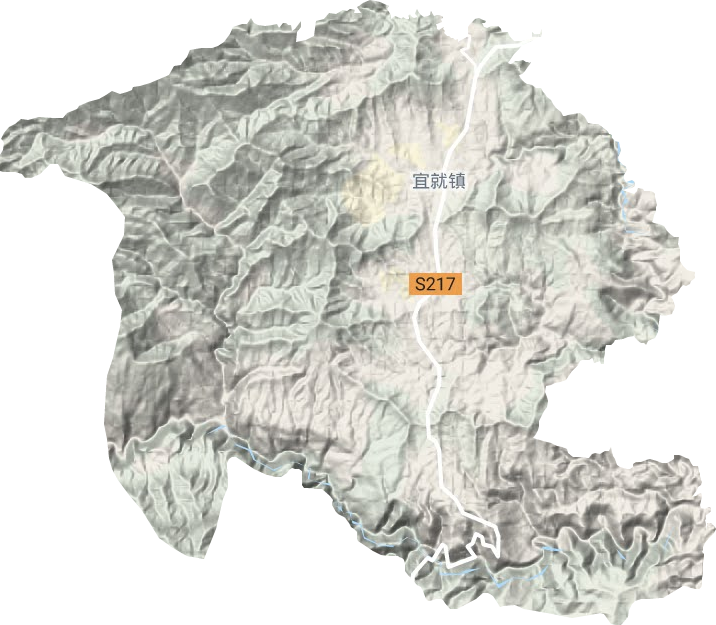 宜就镇地形地图