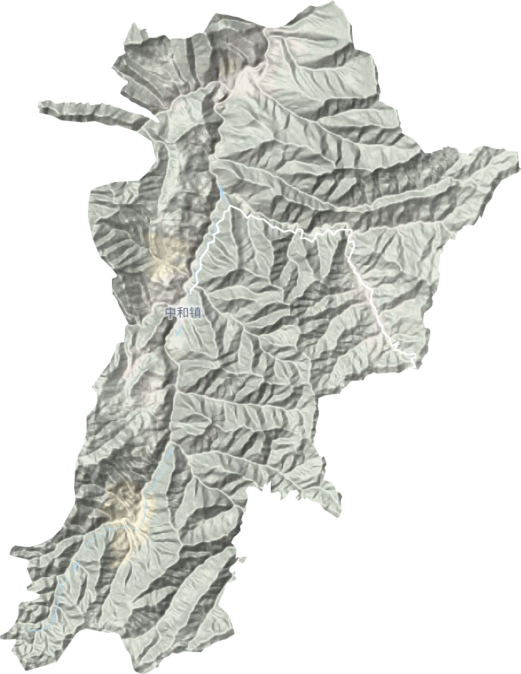 中和镇地形地图
