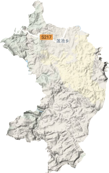 莲池乡地形地图